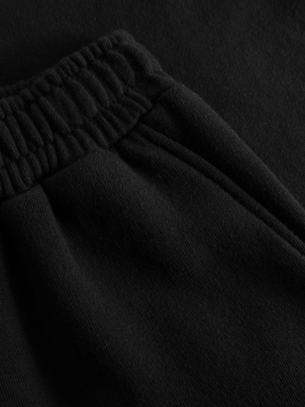 black unisex sweatpants detail waist