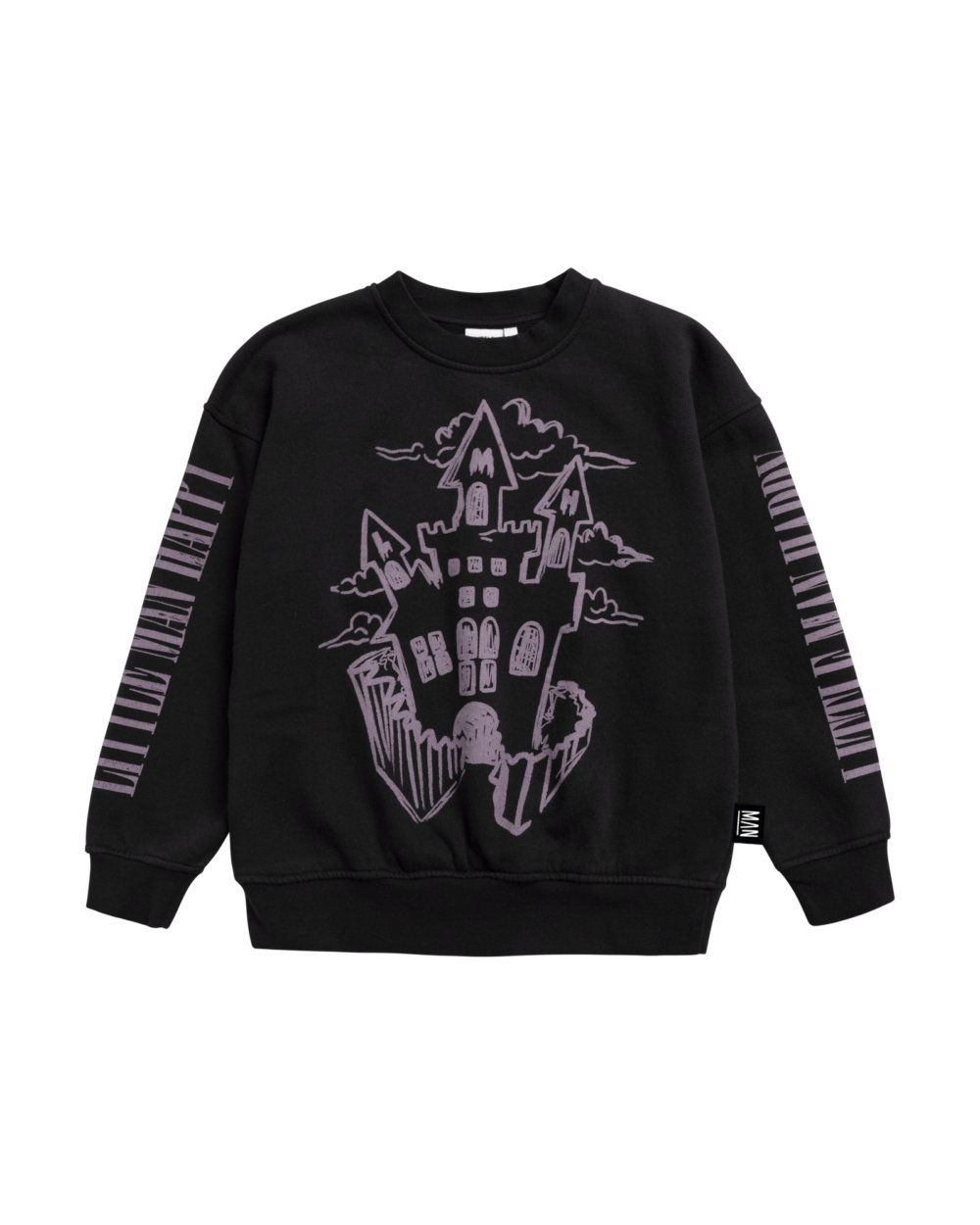 black unisex sweatshirt