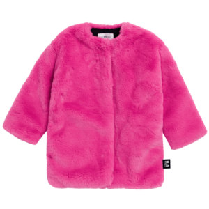 pink fluffy coat