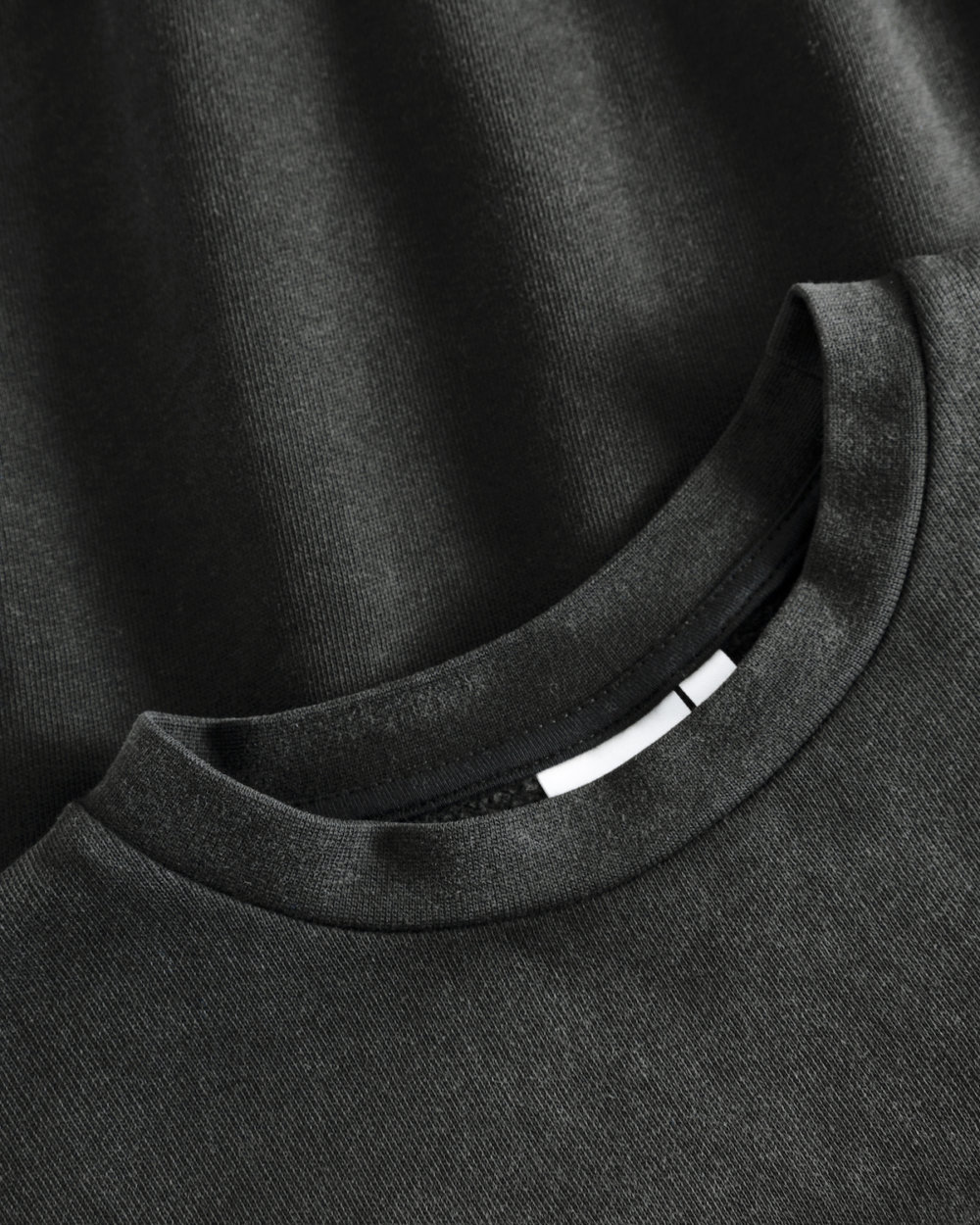 grey organic sweatshirt detail neck