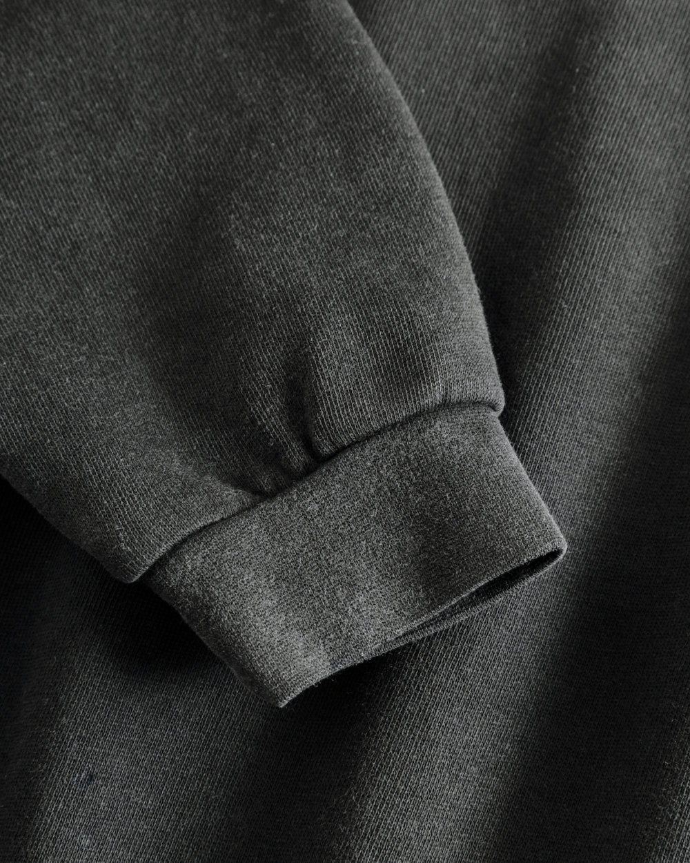 grey organic sweatshirt detail sleeve