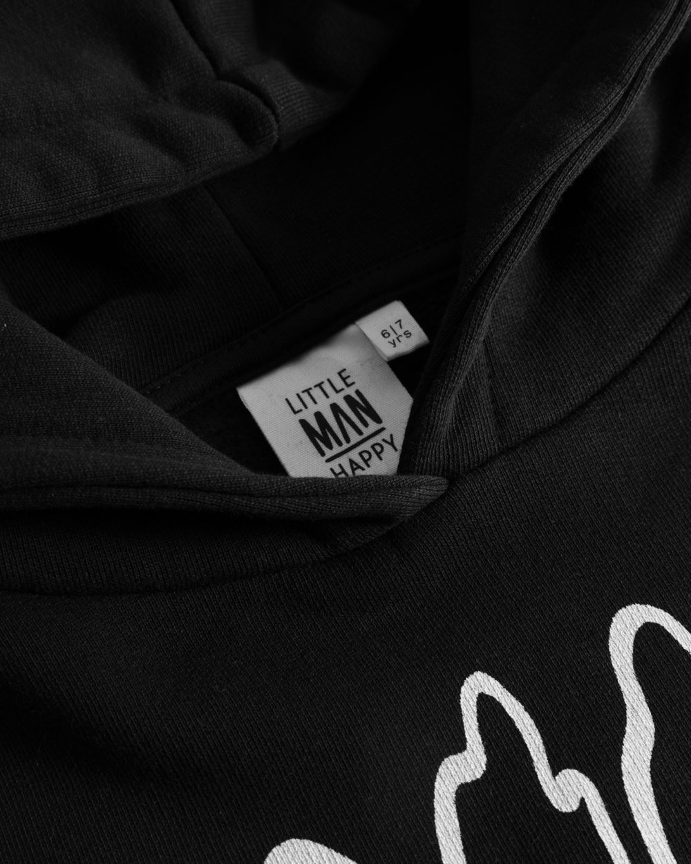 black sweat hoodie detail neck