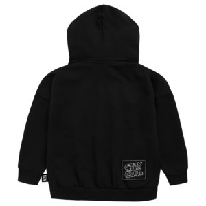 black unisex hoodie back